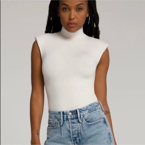 Good American Power Body Suit Mock Neck Sleeveless 7- 4XL Bodysuit - Picture 1 of 10